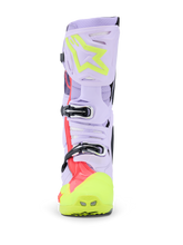 Load image into Gallery viewer, Alpinestars Tech 10 (MY20) Supervented Boots - Purple/Fluro Yellow/Diva-Pink - View 4 | Everest Motorcycles