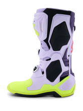 Load image into Gallery viewer, Alpinestars Tech 10 (MY20) Supervented Boots - Purple/Fluro Yellow/Diva-Pink - View 3 | Everest Motorcycles