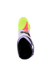 Load image into Gallery viewer, Alpinestars Tech 10 (MY20) Supervented Boots - Purple/Fluro Yellow/Diva-Pink - View 6 | Everest Motorcycles