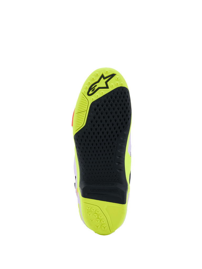 Alpinestars Tech 10 (MY20) Supervented Boots - Purple/Fluro Yellow/Diva-Pink - View 7 | Everest Motorcycles