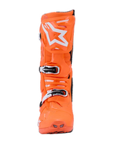 Load image into Gallery viewer, Alpinestars Tech 10 (MY20) Supervented Boots - Fluro Orange/Black/White - View 4 | Everest Motorcycles