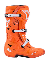 Load image into Gallery viewer, Alpinestars Tech 10 (MY20) Supervented Boots - Fluro Orange/Black/White - View 2 | Everest Motorcycles
