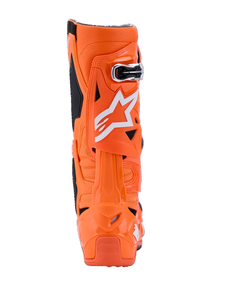 Alpinestars Tech 10 (MY20) Supervented Boots - Fluro Orange/Black/White - View 5 | Everest Motorcycles