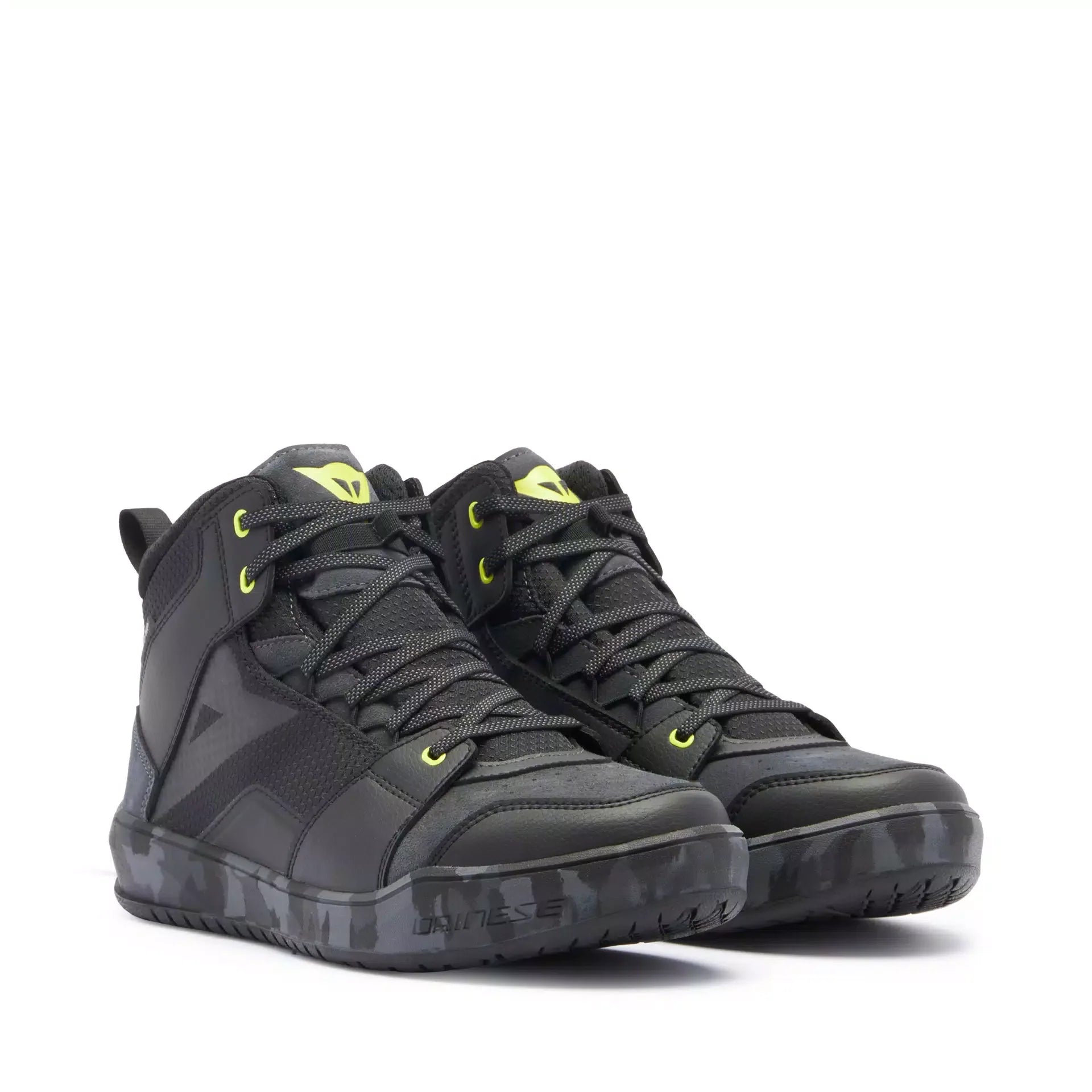 Dainese Suburb D-WP Men's Waterproof Shoes - Black/Camo/Acid-Yellow