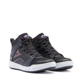 Dainese Suburb D-WP Ladies Waterproof Shoes - Black/White/Metal-Purple