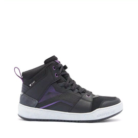 Dainese Suburb D-WP Ladies Waterproof Shoes - Black/White/Metal-Purple