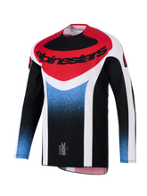 Load image into Gallery viewer, Alpinestars 2026 Techstar Knif Jersey - Black/White/Red - View 1 | Everest Motorcycles