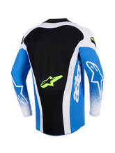 Load image into Gallery viewer, Alpinestars 2026 Techstar Knif Jersey - Ucla Blue/Black/Yellow Fluro - View 2 | Everest Motorcycles