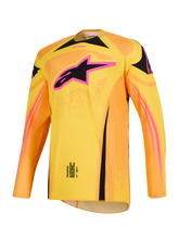 Load image into Gallery viewer, Alpinestars 2026 Techstar Nomur Jersey - Orange/Yellow/Pink - View 1 | Everest Motorcycles