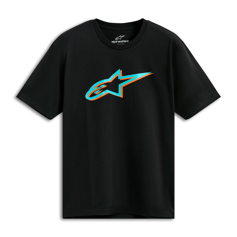 Alpinestars Ageless Shadow CSF Tee - Black/Turquoise | Everest Motorcycles