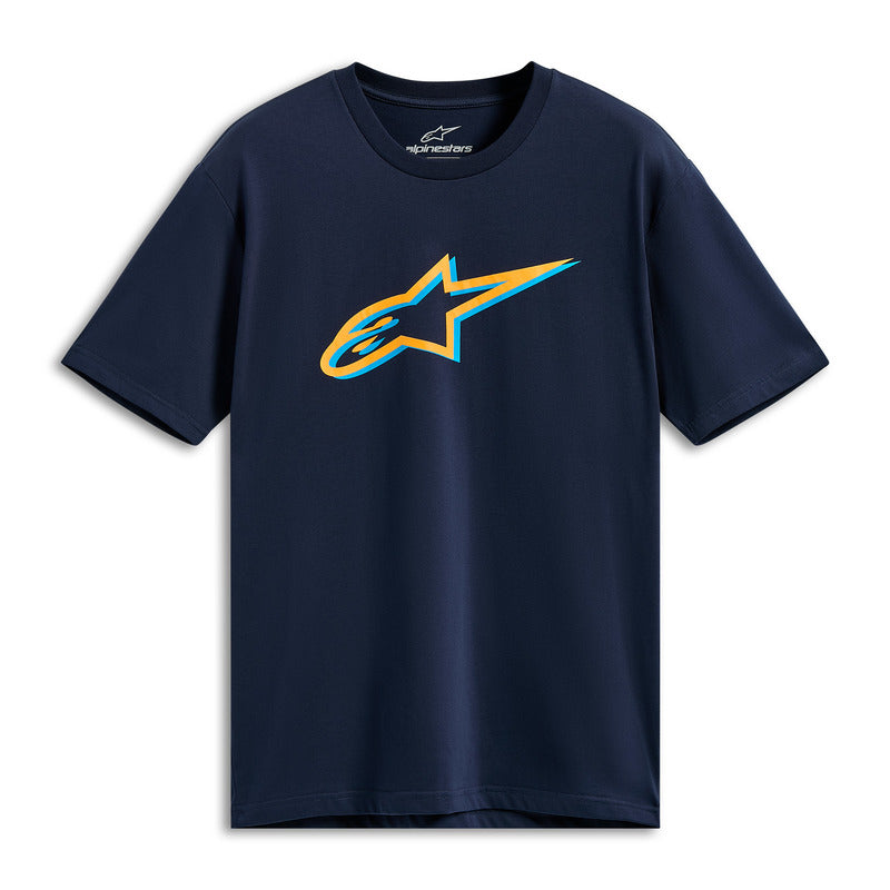 Alpinestars Ageless Shadow CSF Tee - Navy/Orange | Everest Motorcycles