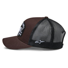 Load image into Gallery viewer, Alpinestars Heritage Patch Trucker Hat - Brown/Black - View 3 | Everest Motorcycles
