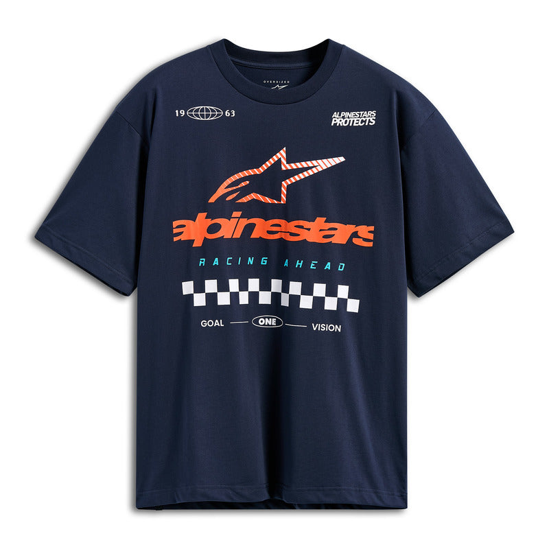 Alpinestars Aplomb Oversized Short Sleeves CSF Tee - Navy - MotoHeaven