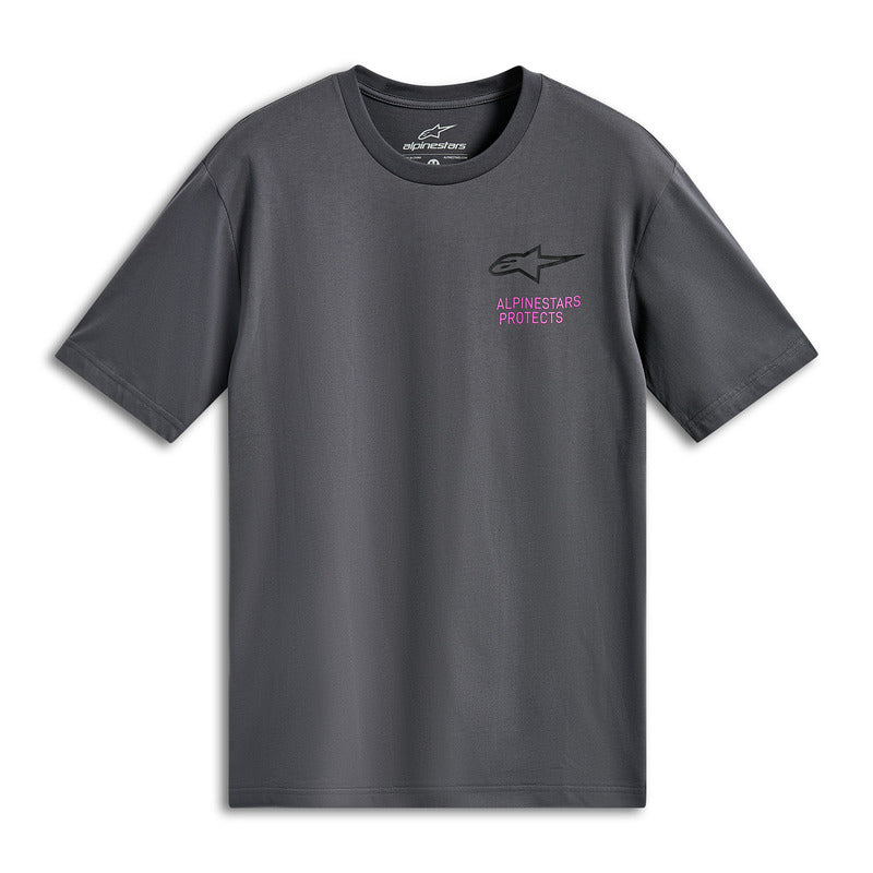Alpinestars Pop Helmet Short Sleeves CSF Tee - Charcoal - MotoHeaven