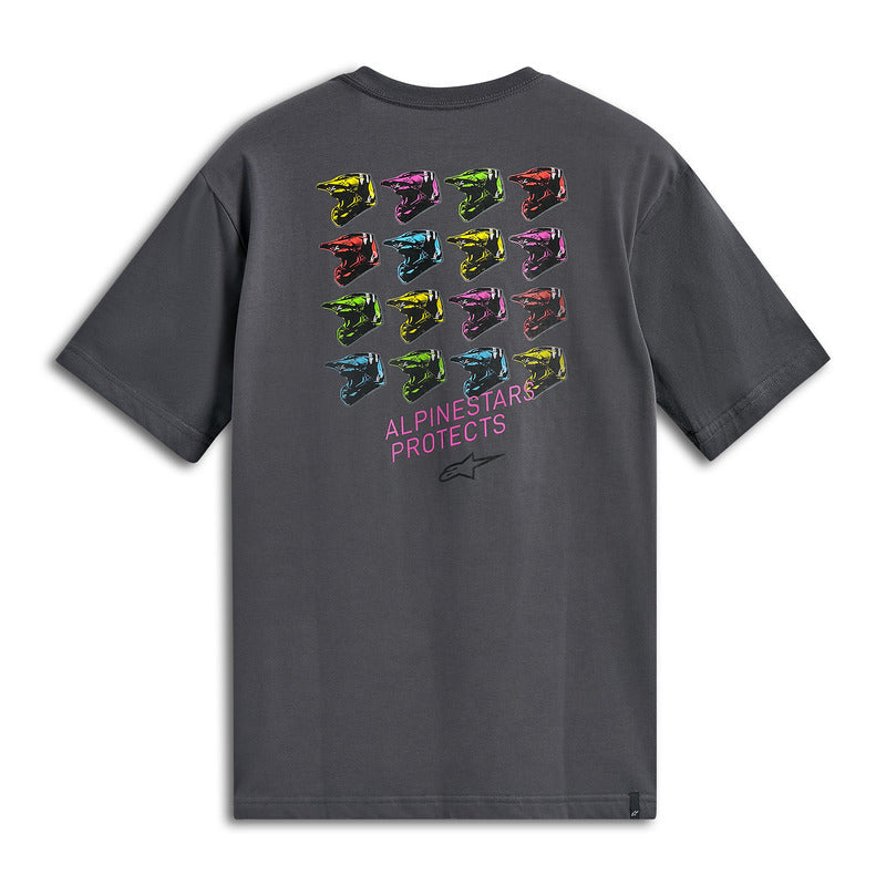 Alpinestars Pop Helmet Short Sleeves CSF Tee - Charcoal - MotoHeaven