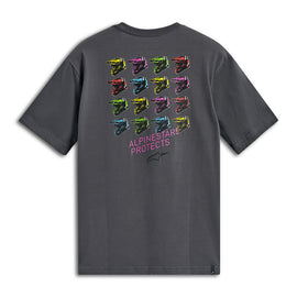 Alpinestars Pop Helmet Short Sleeves CSF Tee - Charcoal - MotoHeaven