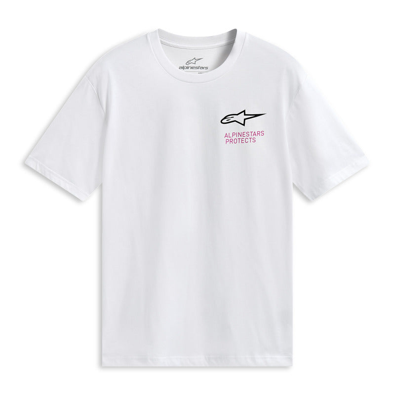 Alpinestars Pop Helmet Short Sleeves CSF Tee - White - MotoHeaven