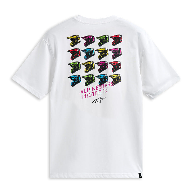 Alpinestars Pop Helmet Short Sleeves CSF Tee - White - MotoHeaven