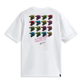Alpinestars Pop Helmet Short Sleeves CSF Tee - White - MotoHeaven