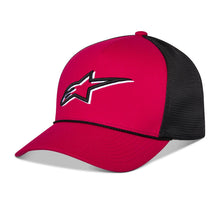 Load image into Gallery viewer, Alpinestars Ageless Shadow Trucker Hat - Black/Red - View 1 | Everest Motorcycles