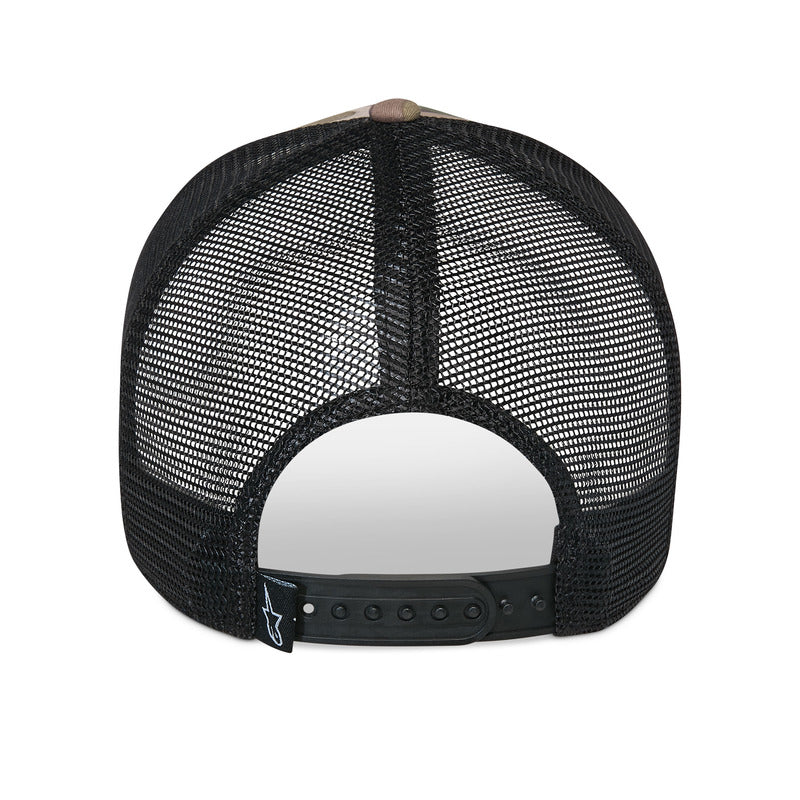 Alpinestars Oblique Camo Trucker Hat - Green Camo/Black - View 2 | Everest Motorcycles