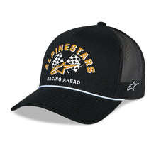 Load image into Gallery viewer, Alpinestars Finisher Trucker Hat - Black/Black - View 1 | Everest Motorcycles
