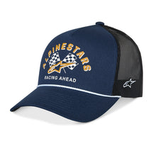 Load image into Gallery viewer, Alpinestars Finisher Trucker Hat - Navy/Black | Everest Motorcycles