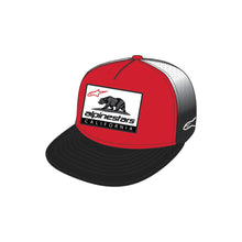 Load image into Gallery viewer, Alpinestars Cali Gradient One Size Trucker Hat Cap - Red / Black / White