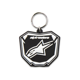 Alpinestars Plate Key Fob - Black/White | Everest Motorcycles