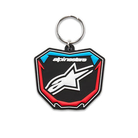 Alpinestars Plate Key Fob - Black/Blue/Red | Everest Motorcycles