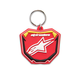 Alpinestars Plate Key Fob - Red/Yellow/Black | Everest Motorcycles