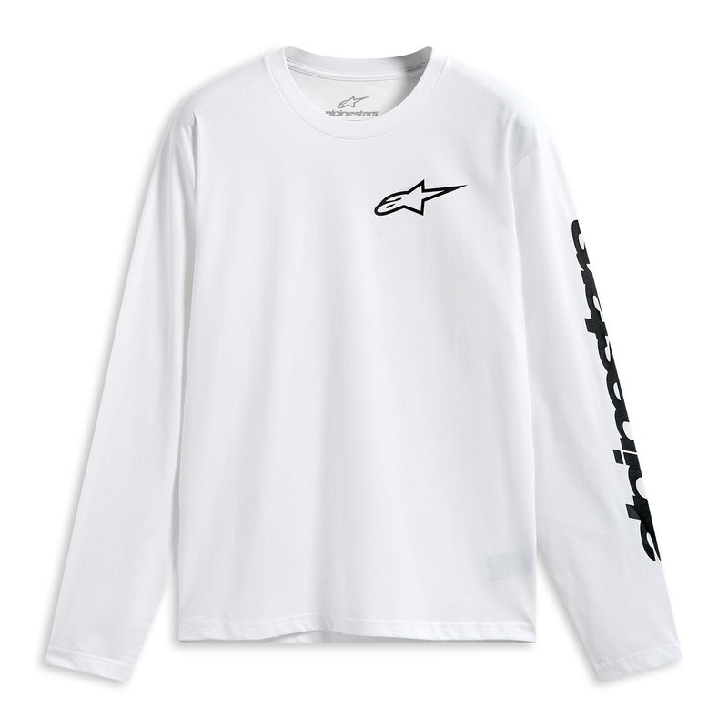 Alpinestars Trackside Long Sleeves CSF Tee - White/Black | Everest Motorcycles