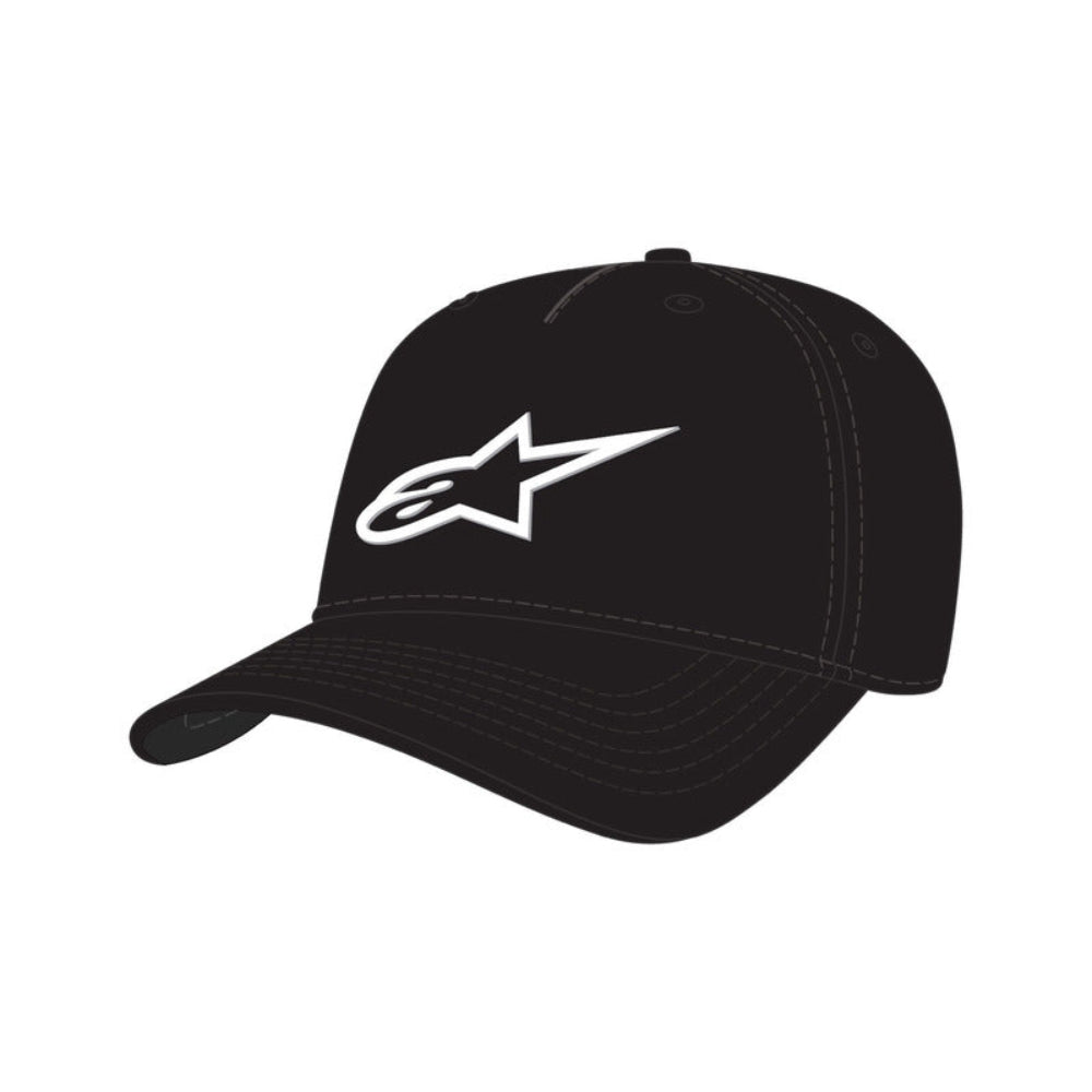 Alpinestars Ageless One Size Snapback Hat Cap - Black / White