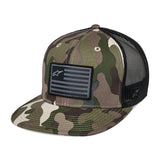 Alpinestars Flag Flat Trucker Hat - Green/Camo/Black