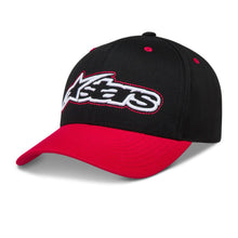 Load image into Gallery viewer, Alpinestars Retro One Size Snapback Hat Cap - Black / Red