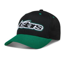 Load image into Gallery viewer, Alpinestars Retro One Size Snapback Hat Cap - Black / Green