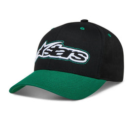 Alpinestars Retro One Size Snapback Hat Cap - Black / Green