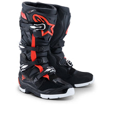 Load image into Gallery viewer, Alpinestars Tech 7 (MY26) Drystar Enduro Boots - Black/Fluro-Red/White - View 1 | Everest Motorcycles