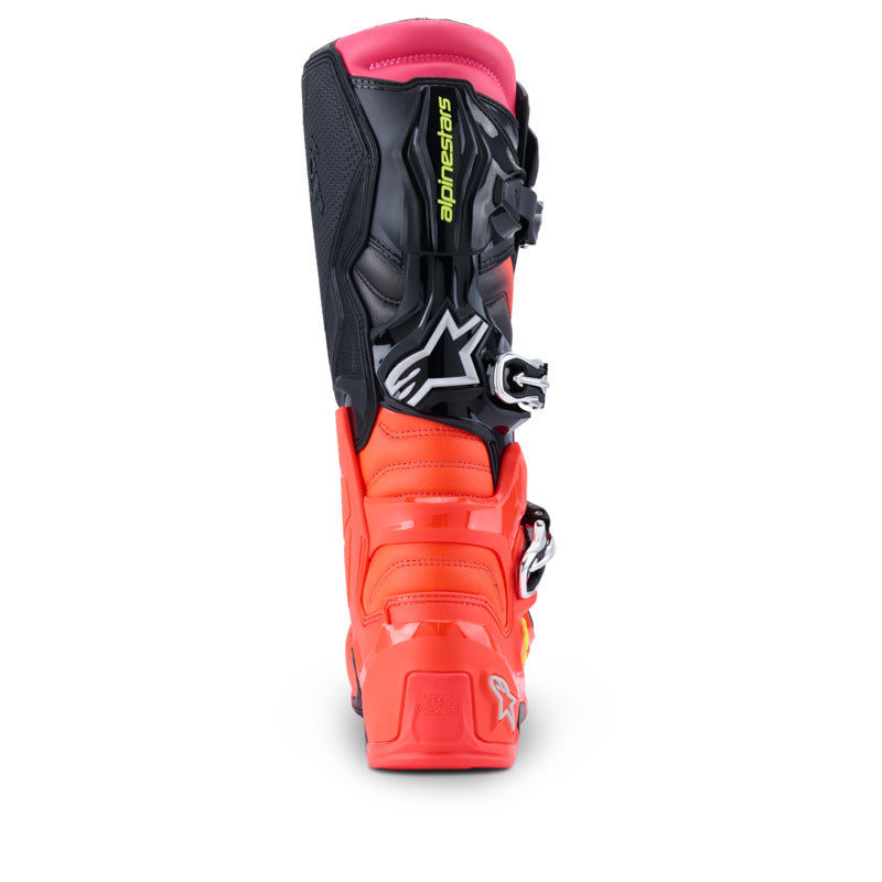 Alpinestars Tech 7 (MY25) Boots - Black/Fluro-Red/Fluro-Pink - View 5 | Everest Motorcycles