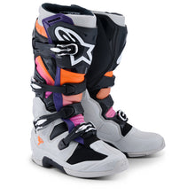 Load image into Gallery viewer, Alpinestars Tech 7 (MY25) Boots - Black Light-Gray Fluro-Orange Magenta - View 1 | Everest Motorcycles