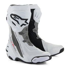 Alpinestars Supertech R V2 Vented Boots - White/Mid-Gray/Black - Limited stock - View 1 | Everest Motorcycles
