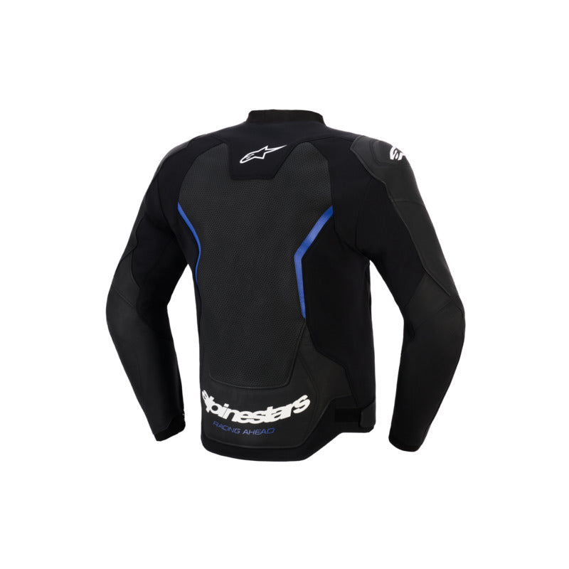 Alpinestars GP Force V2 Airflow Leather Jacket - Black / Metallic Blue