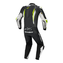 Alpinestars GP Tech V5 One-Piece Leather Suit - Black / White / Yellow Fluro