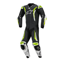 Load image into Gallery viewer, Alpinestars GP Tech V5 One-Piece Leather Suit - Black / White / Yellow Fluro