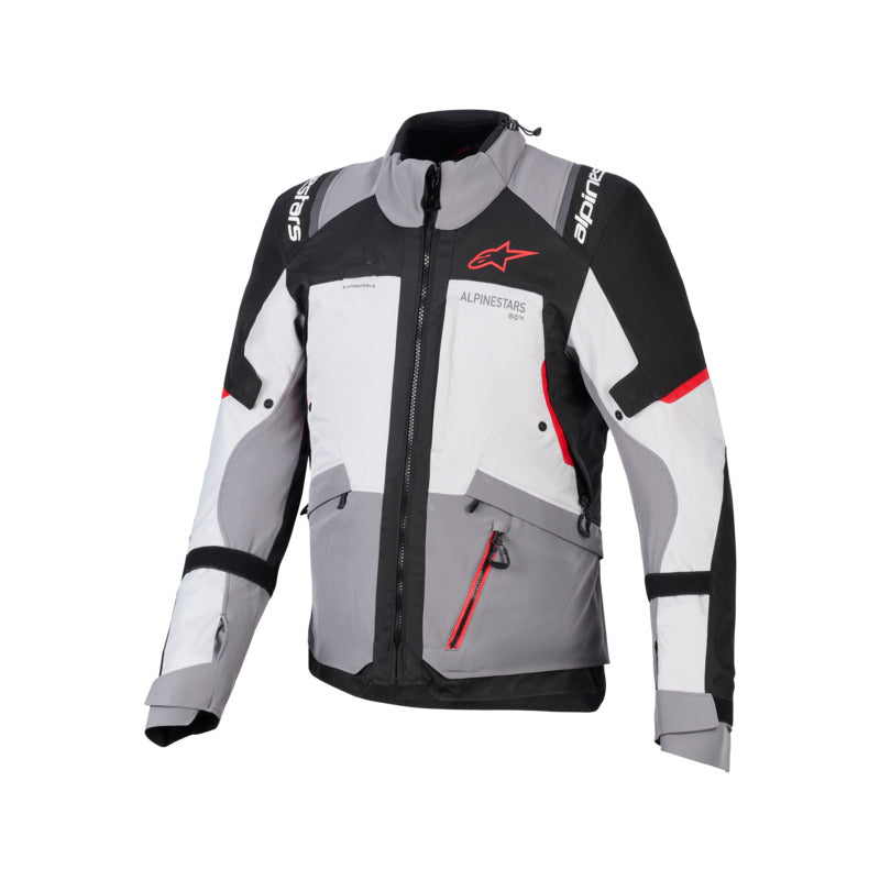 Alpinestars Andes V4 Drystar Motorcycle Jacket - Dark Gray/Ice Gray/Black/Bright Red - View 1 | Everest Motorcycles