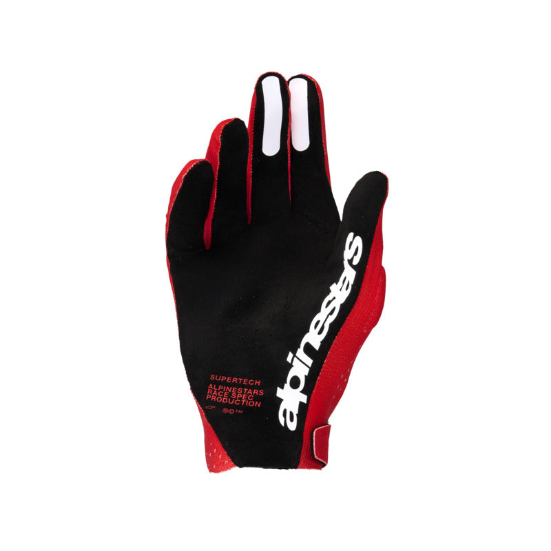 Alpinestars Supertech MX 2026 Full Finger Gloves – Fire Red/Black/White - View 2 | Everest Motorcycles