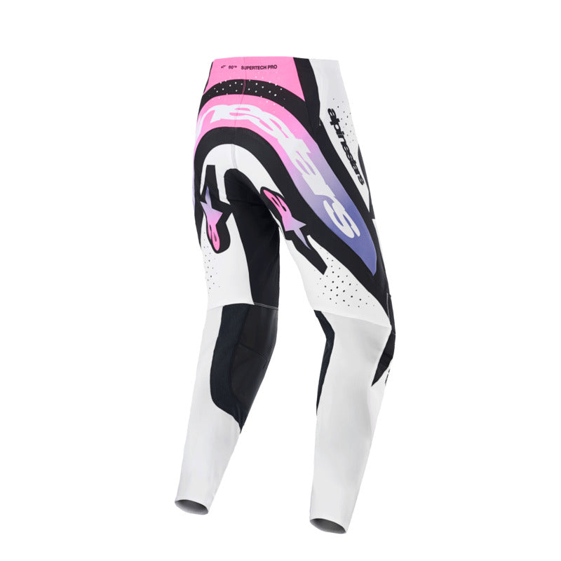 Alpinestars 2026 Supertech Pro Vista Pants - White/Purple Black - View 2 | Everest Motorcycles