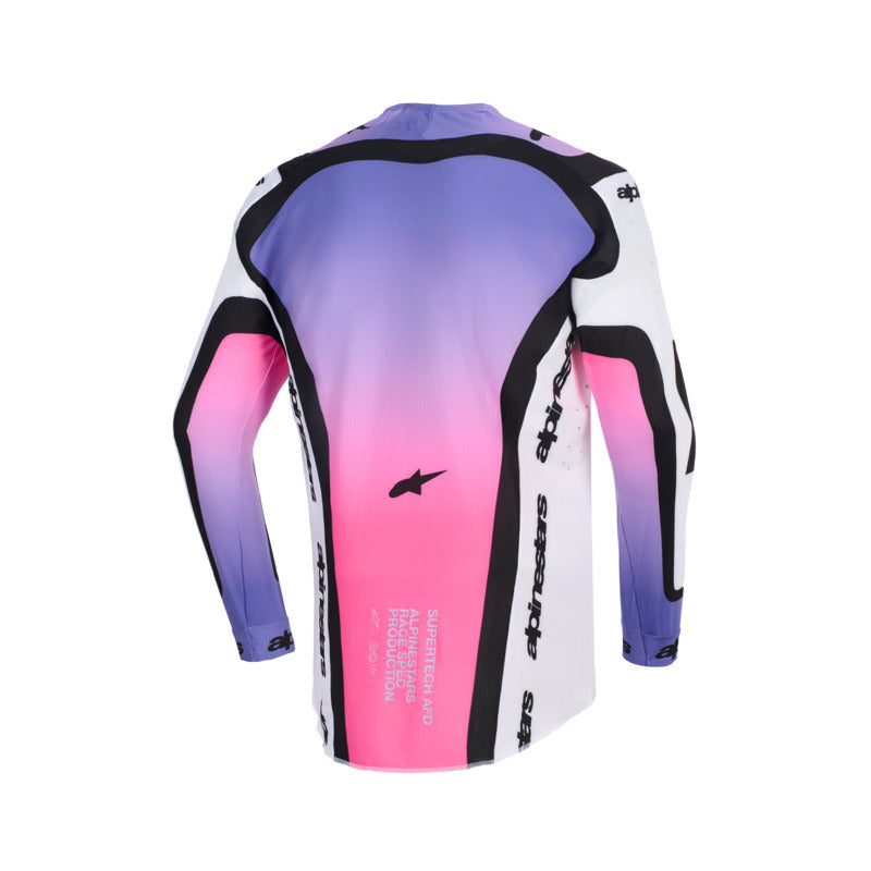 Alpinestars 2026 Supertech Pro Vista Jersey - White/Purple/Black - View 2 | Everest Motorcycles