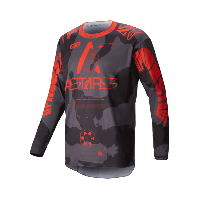 Alpinestars 2025 Racer Hollow Jersey - Gray Camo Fluro Orange