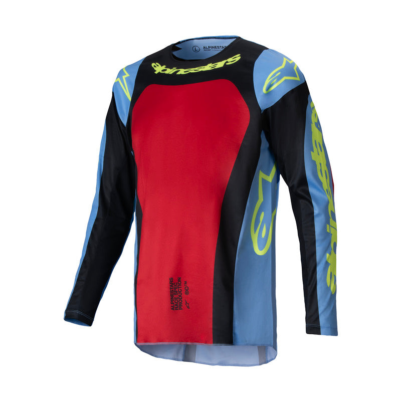 Alpinestars 2025 Racer Ocuri Jersey - Light Blue/Yellow/Red Berry/Black